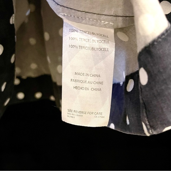 DL1961 Premium Denim’Dennet’ Tie-Straps Polka-Dot Cropped Tank | Size S - Picture 10 of 10